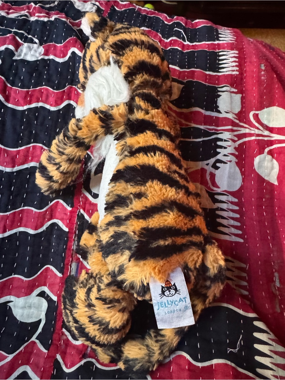 Jellycat Bashful Tiger Plush in Gold, Black & Cream - Picture 3 of 3
